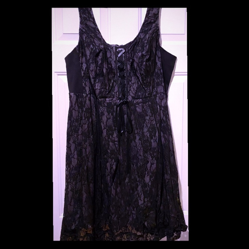 Plus Size Black Lace Dress